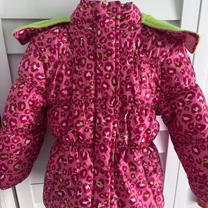 Pink platinum toddler puffer jacket
